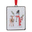 Melrose Int. Snowman/Deer Ornament, Set of 12, White/Brown/Red - 86318DS