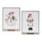 Melrose Framed Santa/Snowman Wall Art, Set of 2, White/Red - 86321DS