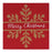 Melrose International Snowflake Sentiment Sign, Set of 6, Red/White