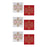Melrose International Snowflake Sentiment Sign, Set of 6, Red/White