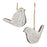 Melrose International Carved Bird Ornament, Set of 12, Cream/Brown - 86335DS
