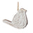 Melrose International Carved Bird Ornament, Set of 12, Cream/Brown