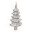 Melrose Int. Carved Pine Tree Ornament, Set of 12, Cream/Brown - 86336DS