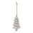 Melrose Int. Carved Pine Tree Ornament, Set of 12, Cream/Brown