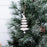 Melrose Int. Carved Pine Tree Ornament, Set of 12, Cream/Brown