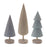 Melrose International Modern Tabletop Pine Tree, Set of 6, Blue/Brown - 86343DS