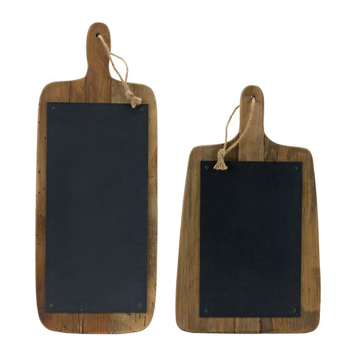 Melrose International Memo Cutting Board, Set of 2, Brown/Black - 86368DS