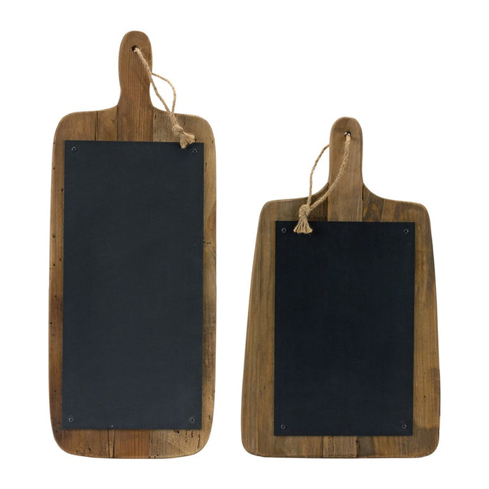 Melrose International Memo Cutting Board, Set of 2, Brown/Black - 86368DS
