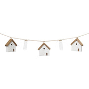 Melrose House/Tube Vase String Garland, Set of 2, White/Green/Brown - 86374DS