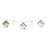 Melrose House/Tube Vase String Garland, Set of 2, White/Green/Brown - 86374DS
