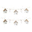 Melrose House/Tube Vase String Garland, Set of 2, White/Green/Brown