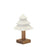 Melrose International Tiered Wood Pine Tree, Set of 3, White/Brown