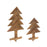 Melrose International Rustic Wood Pine Tree, Set of 2, Brown - 86379DS