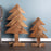 Melrose International Rustic Wood Pine Tree, Set of 2, Brown