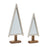 Melrose International Framed Mirror Pine Tree, Set of 2, White/Silver - 86383DS