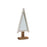 Melrose International Framed Mirror Pine Tree, Set of 2, White/Silver