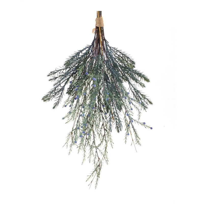 Melrose International Mixed Pine Bundle Swag 23.25"H, Blue/Green - 86387DS