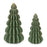 Melrose International Geometric Pine Tree, Set of 2, Green/Gold - 86391DS