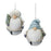 Melrose Int. Gnome Sleigh Bell Ornament, Set of 12, Blue/Cream - 86399DS