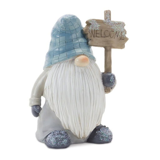 Melrose International Winter Gnome Figurine, Set of 6, Blue/Grey