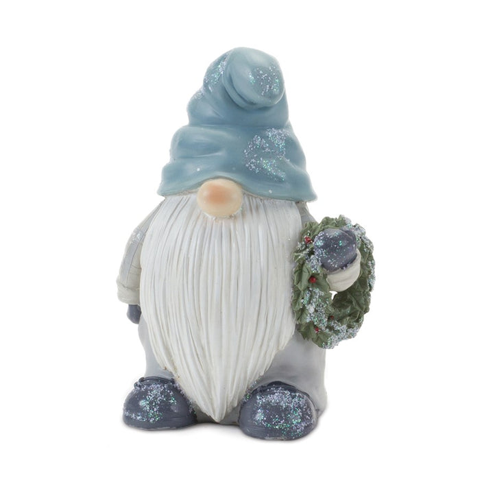 Melrose International Winter Gnome Figurine, Set of 6, Blue/Grey