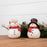 Melrose International Snowman/Scarf Figurine, Set of 4, Red/White
