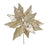 Melrose International Glittered Poinsettia Stem, Set of 6, Gold/Cream - 86403DS