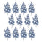 Melrose International Glittered Leaf Spray, Set of 12, Blue
