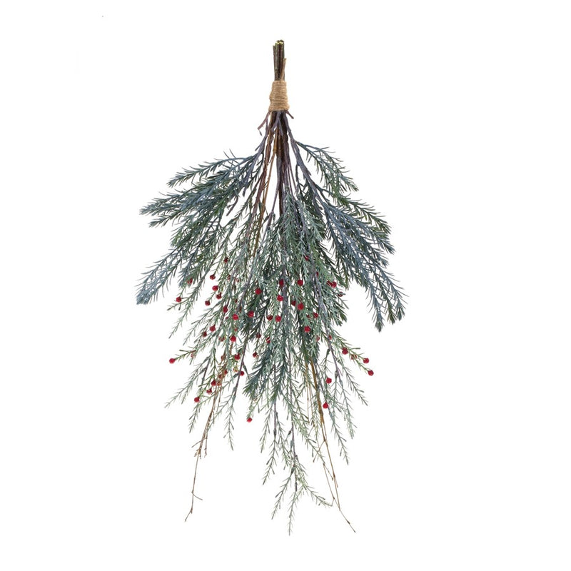 Melrose International Mixed Pine Berry Swag 23.25"H, Green/Red