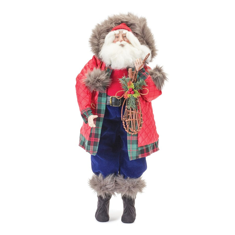 Melrose International Ski Lodge Santa 24"H, Red/Green - 86426DS