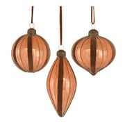 Melrose International Copper Glass Holiday Ornament, Set of 12 - 86433DS