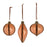 Melrose International Copper Glass Holiday Ornament, Set of 12