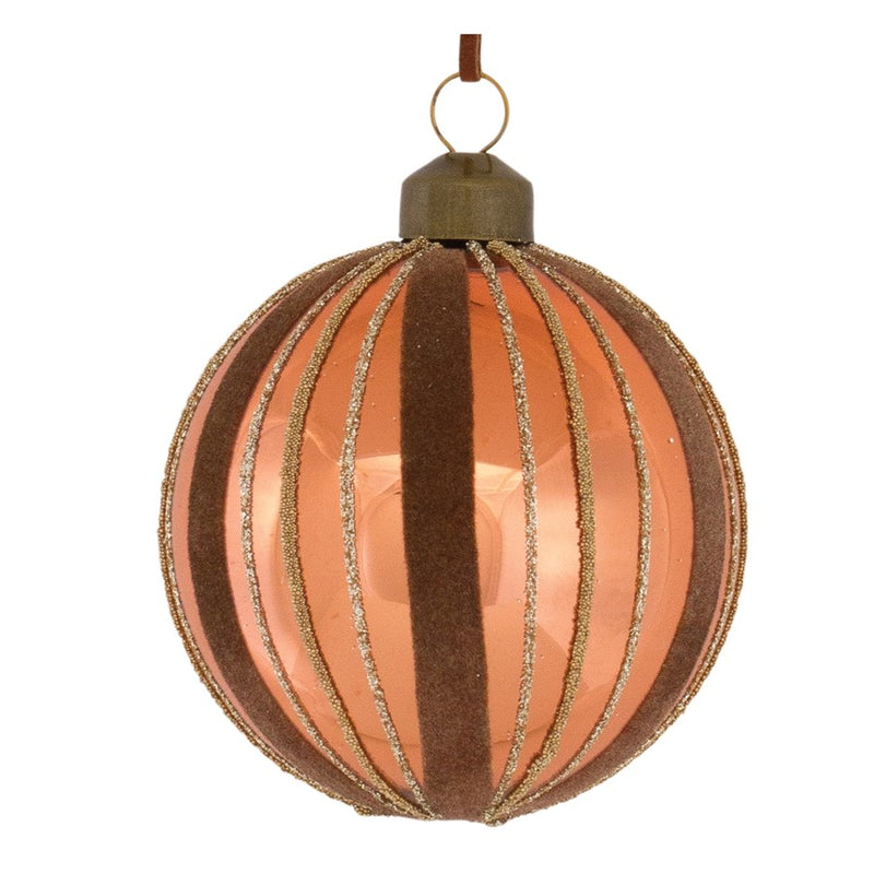 Melrose International Copper Glass Holiday Ornament, Set of 12