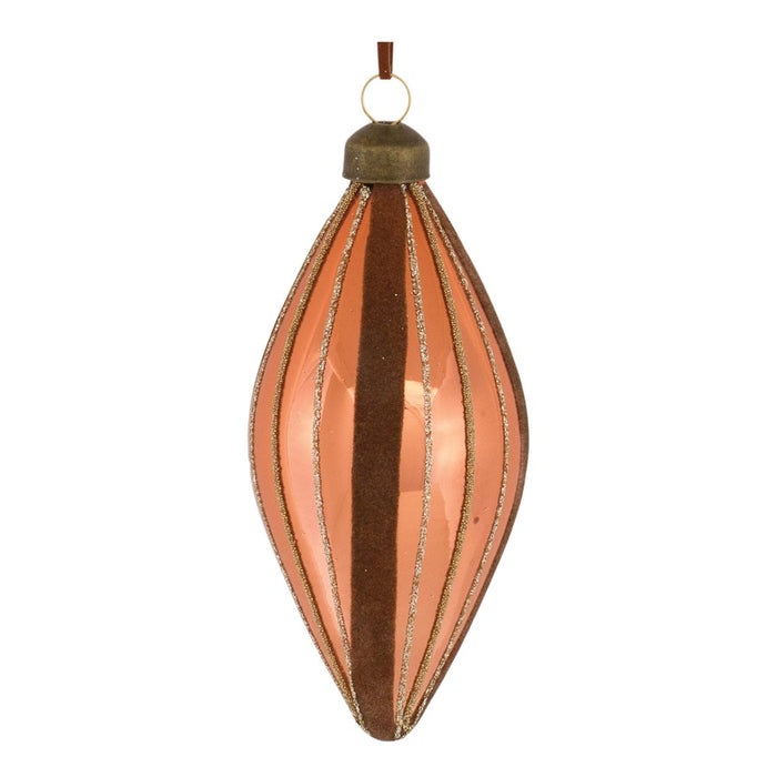 Melrose International Copper Glass Holiday Ornament, Set of 12