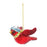 Melrose International Glass Cardinal Bird Ornament, Set of 6, Red/Blue