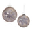 Melrose International Snowflake Ball Ornament, Set of 6, Grey - 86449DS