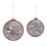 Melrose International Snowflake Ball Ornament, Set of 6, Grey