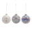 Melrose Irridescent Glass Ball Ornament, Set of 12, Silver/Blue/White
