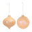 Melrose International Irridescent Glass Ornament, Set of 6, Peach