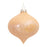 Melrose International Irridescent Glass Ornament, Set of 6, Peach