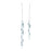 Melrose Melted Glass Icicle Drop Ornament, Set of 12, Blue