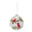 Melrose Cardinal Bird Ball Ornament, Set of 6, Green/White/Red