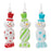 Melrose Glass Snowman Candy Ornament, Set of 12, Green/Red/Blue - 86478DS