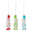 Melrose Glass Snowman Candy Ornament, Set of 12, Green/Red/Blue