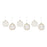 Melrose International Jeweled Glass Ball Ornament, Set of 6, White
