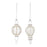 Melrose Jeweled Glass Finial Drop Ornament, Set of 6, White/Silver