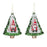 Melrose Gnome Pine Tree Ornament, Set of 12, Red/Green/White - 86485DS