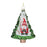Melrose Gnome Pine Tree Ornament, Set of 12, Red/Green/White