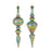 Melrose Irridescent Glass Finial Drop Ornament, Set of 6, Green/Gold - 86491DS