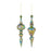 Melrose Irridescent Glass Finial Drop Ornament, Set of 6, Green/Gold